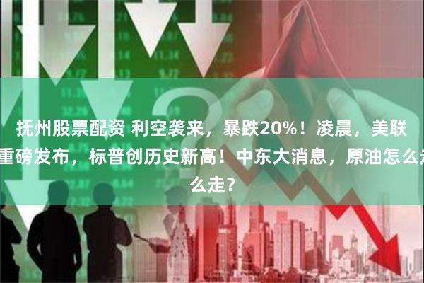抚州股票配资 利空袭来，暴跌20%！凌晨，美联储重磅发布，标普创历史新高！中东大消息，原油怎么走？